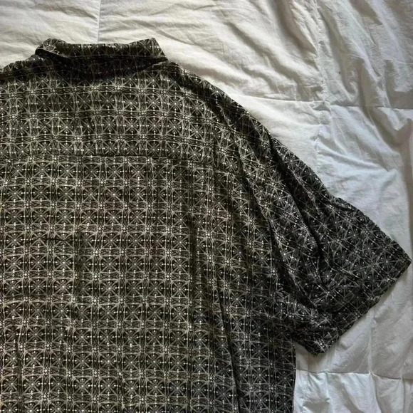 Vintage 90s Knightsbridge mens xxl funky pattern casual button down shirt - Picture 7 of 8